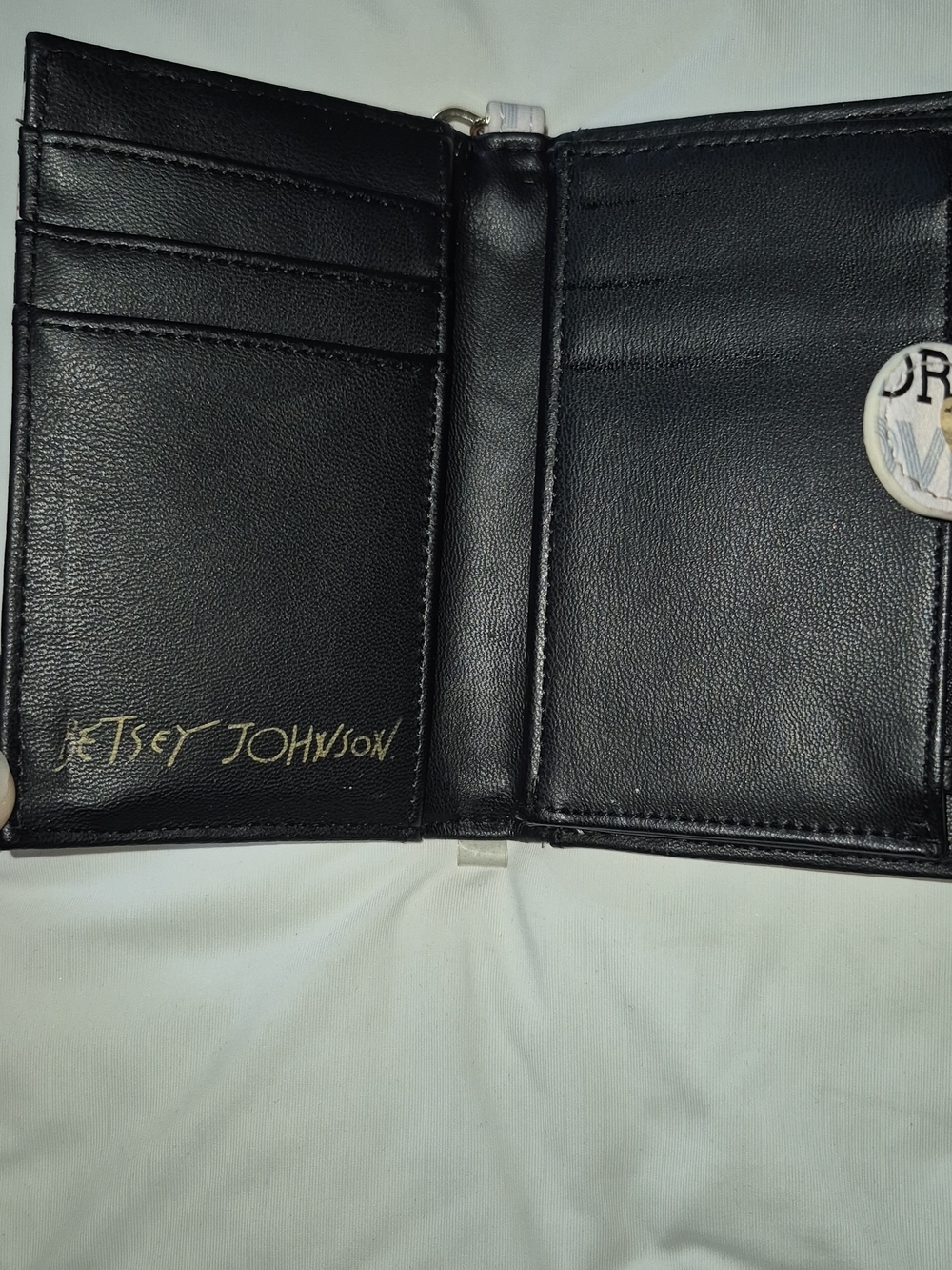 Betsey Johnson Pink, White & Purple Text Print Phone Wallet Case - Picture 3 of 4